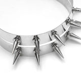 Elegy Women's Choker with Spikes in Silver