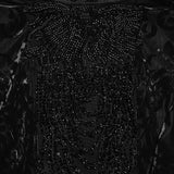 Iron Vesper Women's Gothic Velvet Top in Black