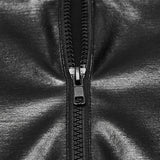 Liminal Gothic Faux Leather Zipped Top
