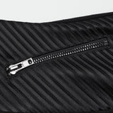 Zodiac Gothic Wool Eyelet Capelet Striped Coat Men's