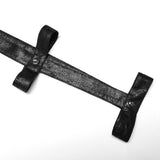 Pallor Gothic Distressed Faux Leather Harness Sleeve Jacket Men's