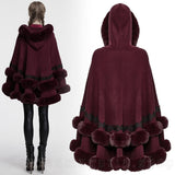 Usha Gothic Faux Fur Cloak