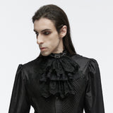 Hecate Men's Dandy Jabot Collar Tie in Black