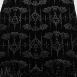 Wormwood Bat Print and Faux Fur Gothic Flared  Trousers