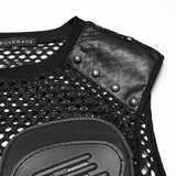 Akerbeltz Cyberpunk Fishnet Armor Plate Top Men's