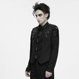 Manes Men's Punk Cyber Armor Vest in Black