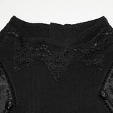Penumbra Gothic Knit Brocade High Neck Top Men's