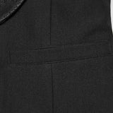 Moroi Men's Gothic Ritual Tale Pointed Hem Waistcoat in Black