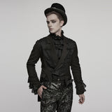 Canorous Gothic Brocade Tailcoat Jacket Men's