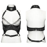 Sanctus Women's Gothic Dark Body Harness in Black