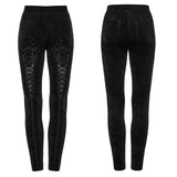 Lakesong Women's Gothic Leggings with Corset Lacing in Black