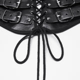 Crow Gothic Faux Leather Corset Men's