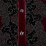 Klingsor Men's Gothic Velvet Dandy Shirt in Red