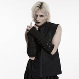 Henbane Men's Gothic Gloves with Studded Details in Black