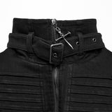 Evander Gothic High Neck Zipped Collar Top Men's