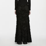 Ulthar Women's Gothic Skirt with Lacing Detail in Black