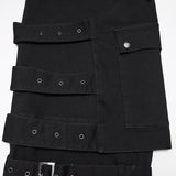 Calla Men's Gothic Cyber Tactical Pants in Black