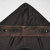 Morpheus Steampunk Hooded Drape Shrug in Coffee