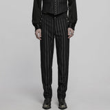 Arbaces Gothic Striped Embellished Pants Men's