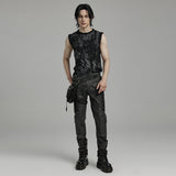 Misty Skies Gothic Eyelet Distressed Top Men's
