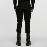 Auber Men's Punk Techwear Trousers in Black