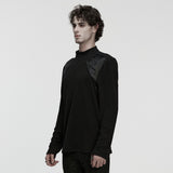 Penumbra Gothic Knit Brocade High Neck Top Men's