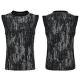 Misty Skies Gothic Eyelet Distressed Top Men's
