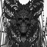 Still Life Women's Gothic Harness with Skull Motif in Black