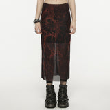 Molecular Women's Gothic Skirt in Black & Red