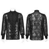 Avalon Gothic Chiffon Shirt Men's in Black
