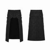 Lilith Men's Gothic Skirt with Chain in Black