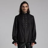 Nocturne Men's Gothic Shirt in Black