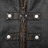 Huxley Steampunk Waxed Canvas Buckle Capelet Coat Men's