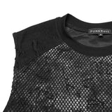Ashen Gothic Mesh Knit Top Men's