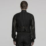 Gomez Gothic Striped Black Waistcoat Men's