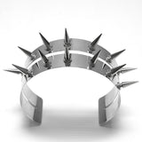 Elegy Women's Choker with Spikes in Silver