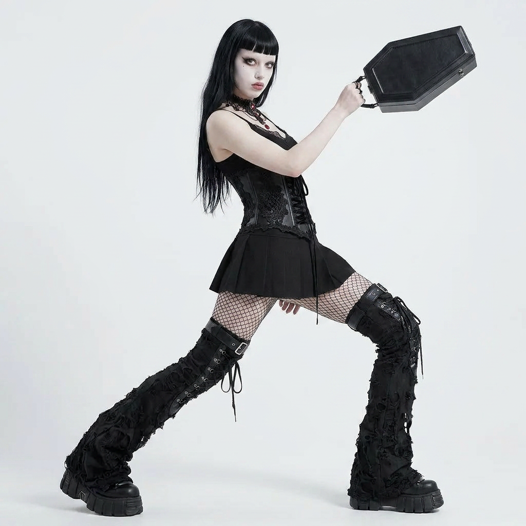 Coven Fledgling Kit — gothic starter pack on model, side view
