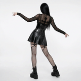 Machine Ritual set on model, back view — corset lacing detail