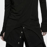 Vespers Men's Gothic Shadow Turtle Neck T-shirt in Black