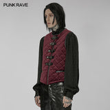 Pathos Gothic Velvet Black Waistcoat Men's
