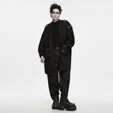 Raven Masque Men's Gothic Knit coat with Metal D-Rings in Black