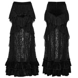 Marchesa Women's Gothic Skirt with Lace in Black