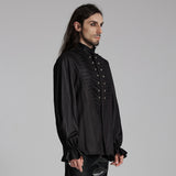 Nocturne Men's Gothic Shirt in Black