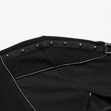 Goblin Men's Punk Half-Zip Long Sleeve Top in Black