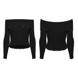 Ligeia Off-Shoulder Knit Sweater