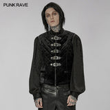 Pathos Gothic Velvet Black Waistcoat Men's