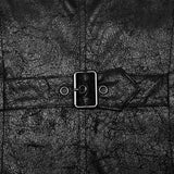 Pallor Gothic Distressed Faux Leather Harness Sleeve Jacket Men's