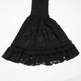 Night Owl Women's Gothic Long Dress in Black
