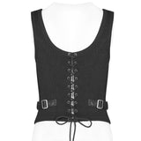 Cloister Women's Gothic Zipped Top in Black & SI