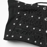 Styx Gothic Mesh Studded Corset Belt